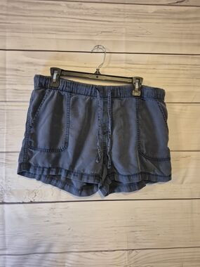GAP Women's Eco-Friendly Washed Blue Drawstring Lyocell Shorts Small